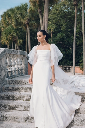 Jenny Yoo C12462 Hayworth Cape #2 frontface vertical thumbnail