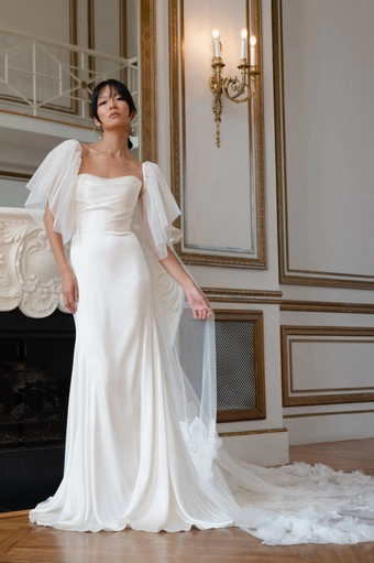 Jenny Yoo C12462 Hayworth Cape #1 frontface vertical thumbnail