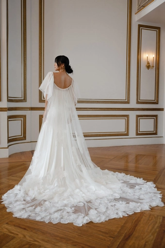 Jenny Yoo C12462 Hayworth Cape #4 backface vertical thumbnail