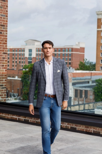 Larr Brio Metro Plaid Coats #4 frontface vertical thumbnail