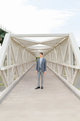 Larr Brio Metro Plaid Coats #10 frontface vertical thumbnail