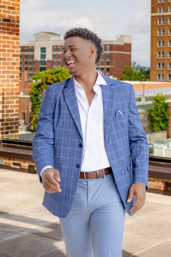 Larr Brio Metro Plaid Coats #25 frontface vertical cropped thumbnail