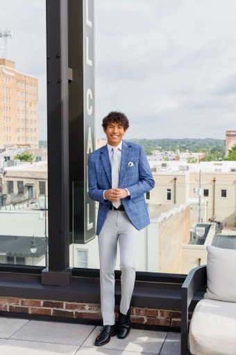 Larr Brio Metro Plaid Coats #11 frontface vertical thumbnail