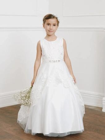 Tip Top Kids 5838   Girls Special Occasion Ballgown Dress #3 frontface vertical thumbnail