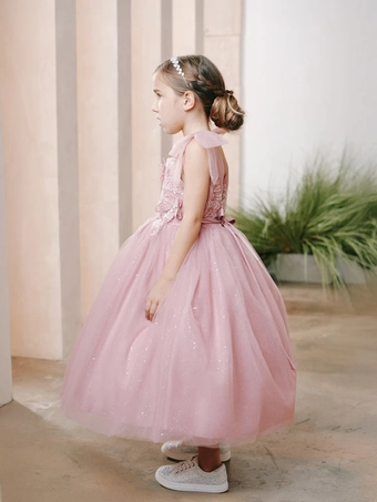 Tip Top Kids 5891   Enchanting Tulle A-Line Flower Girl Gown for Occasions #9 vertical thumbnail