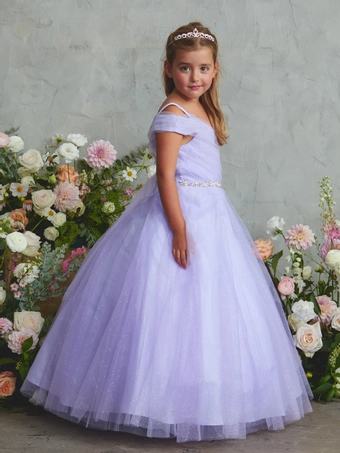 Tip Top Kids 7043   Breathtaking V-neck Ballgown with Beaded waistline, Layered #17 vertical thumbnail