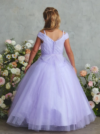 Tip Top Kids 7043   Breathtaking V-neck Ballgown with Beaded waistline, Layered #26 backface vertical thumbnail