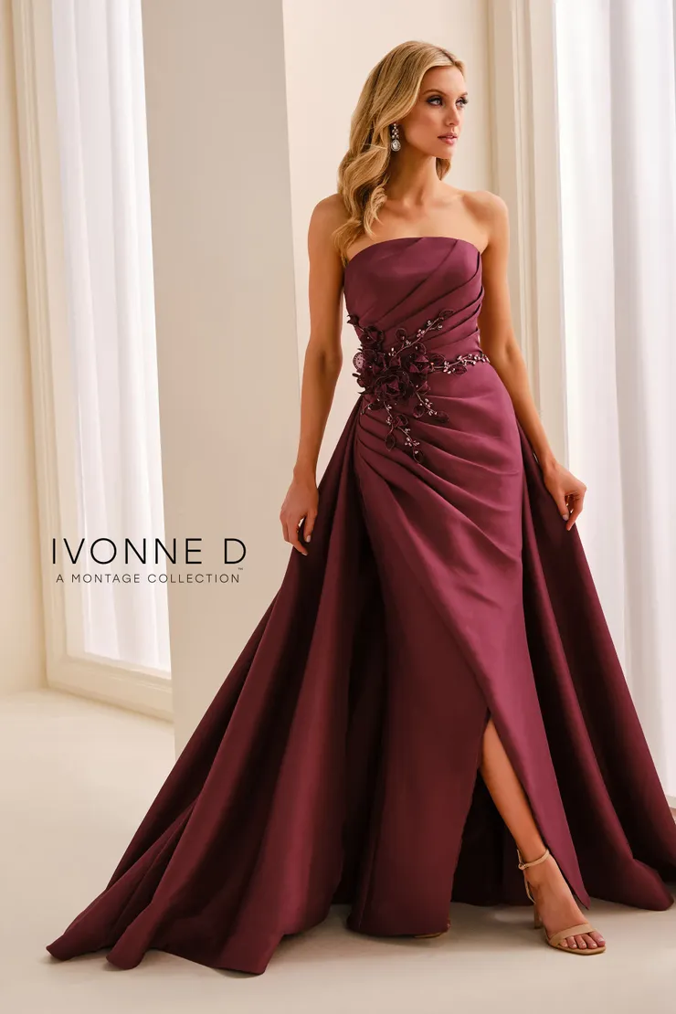 Ivonne D Style #ID2210 #1 Burgundy frontface vertical picture