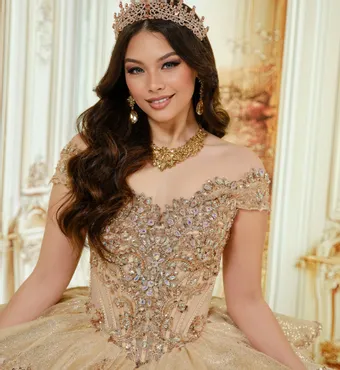 Princesa by Ariana Vara Style #PR30242 #4 Gold/Bronze frontface vertical cropped thumbnail