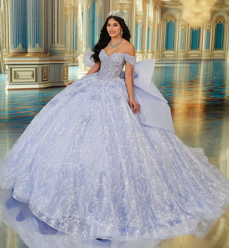 Princesa by Ariana Vara Style #PR30243 #1 Periwinkle frontface vertical picture