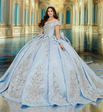 Princesa by Ariana Vara Style #PR30244 #0 default Light Blue/Silver frontface vertical thumbnail