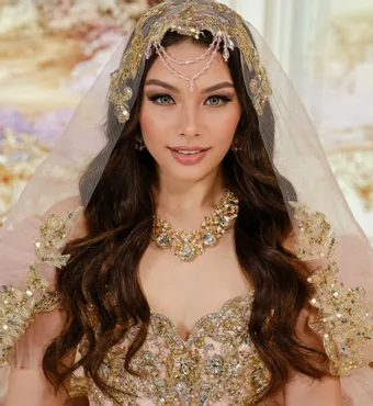 Princesa by Ariana Vara Style #PR30246 #6 Rose Gold/Gold frontface vertical cropped thumbnail