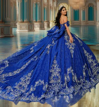 Princesa by Ariana Vara Style #PR30253 #2 default Royal Blue/Silver backface vertical thumbnail
