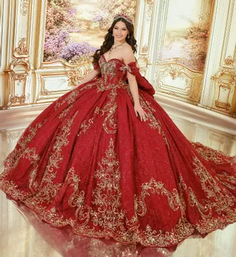 Princesa by Ariana Vara Style #PR30253 #1 Wine/Gold frontface vertical thumbnail