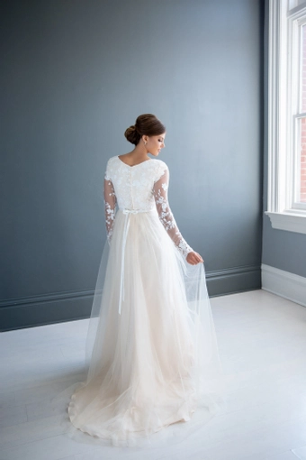 The Modest Bridal Collection by Barbie Style #MBC 7205 #3 backface vertical thumbnail