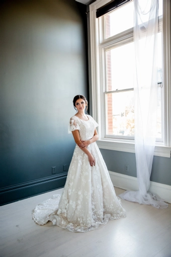 The Modest Bridal Collection by Barbie Style #MBC 7210B #5 frontface vertical thumbnail