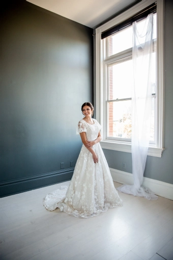 The Modest Bridal Collection by Barbie Style #MBC 7210B #0 frontface vertical thumbnail