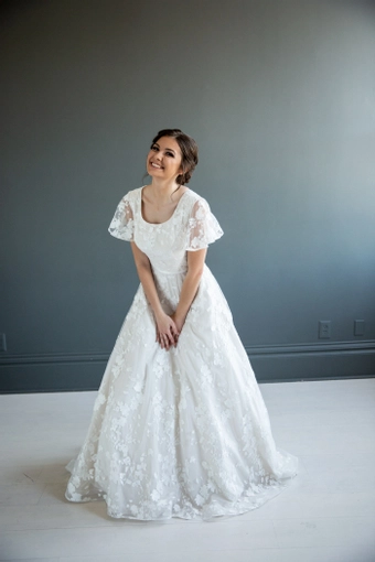The Modest Bridal Collection by Barbie Style #MBC 7210B #2 frontface vertical thumbnail