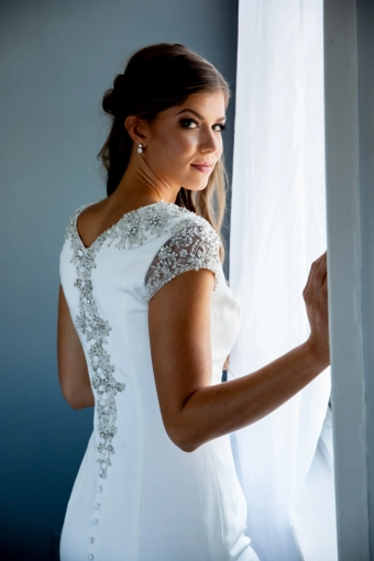 The Modest Bridal Collection by Barbie Style #MBC 7214 #12 backface vertical cropped thumbnail