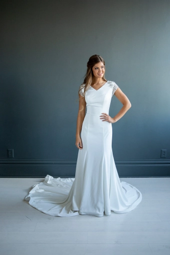 The Modest Bridal Collection by Barbie Style #MBC 7214 #5 frontface vertical thumbnail