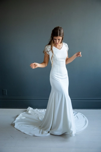 The Modest Bridal Collection by Barbie Style #MBC 7214 #3 frontface vertical thumbnail