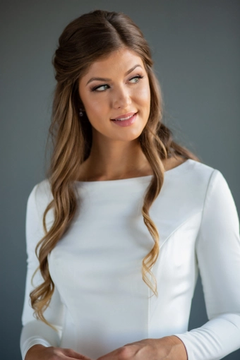 The Modest Bridal Collection by Barbie Style #MBC 7216 #6 frontface vertical cropped thumbnail