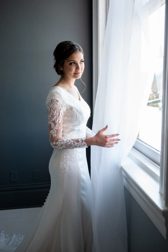 The Modest Bridal Collection by Barbie Style #MBC 7217 #12 frontface vertical cropped thumbnail