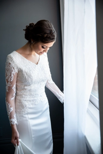 The Modest Bridal Collection by Barbie Style #MBC 7217 #11 frontface vertical cropped thumbnail