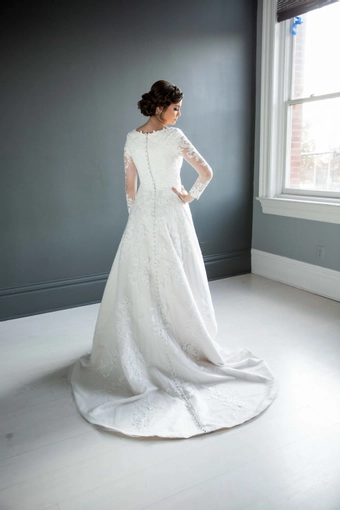 The Modest Bridal Collection by Barbie Style #MBC 7218 #5 backface vertical thumbnail