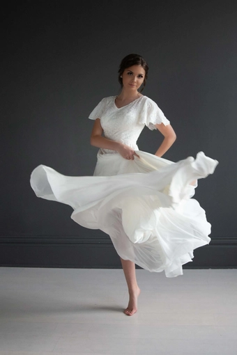 The Modest Bridal Collection by Barbie Style #MBC 7220 #4 frontface vertical thumbnail