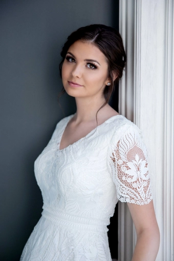 The Modest Bridal Collection by Barbie Style #MBC 7225 #7 frontface vertical cropped thumbnail