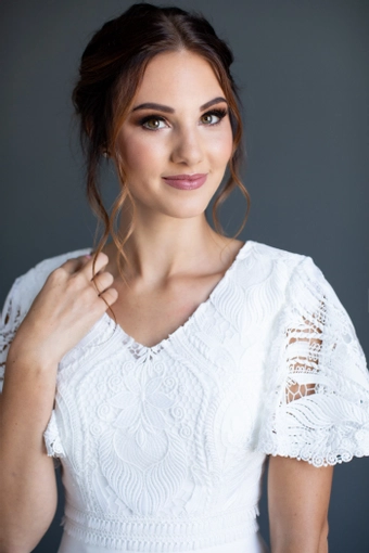 The Modest Bridal Collection by Barbie Style #MBC 7257 #5 frontface vertical cropped thumbnail