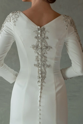 The Modest Bridal Collection by Barbie Style #MBC 7264 #7 backface vertical cropped thumbnail
