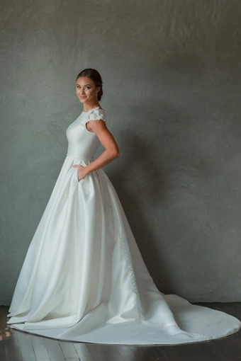 The Modest Bridal Collection by Barbie Style #MBC 7268 #4 frontface vertical thumbnail