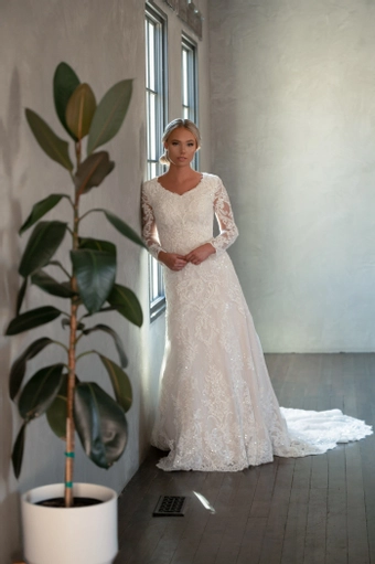 The Modest Bridal Collection by Barbie Style #MBC 7271 #2 frontface vertical thumbnail