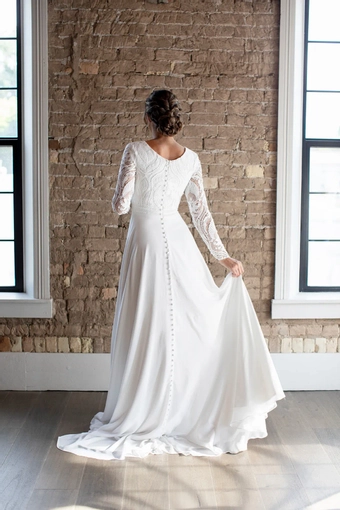 The Modest Bridal Collection by Barbie Style #MBC 7272 #3 backface vertical thumbnail