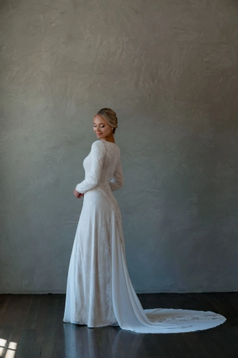 The Modest Bridal Collection by Barbie Style #MBC 7277 #6 backface vertical thumbnail