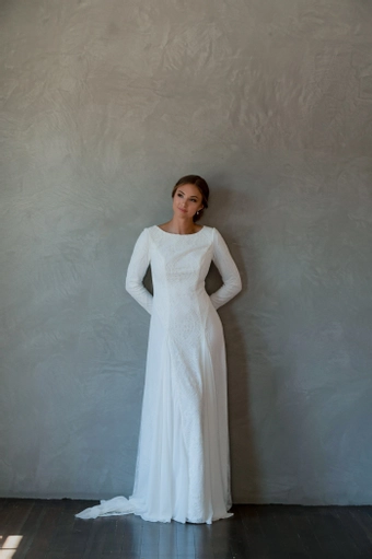 The Modest Bridal Collection by Barbie Style #MBC 7277 #4 frontface vertical thumbnail