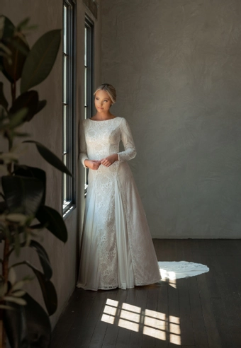 The Modest Bridal Collection by Barbie Style #MBC 7277 #3 frontface vertical thumbnail
