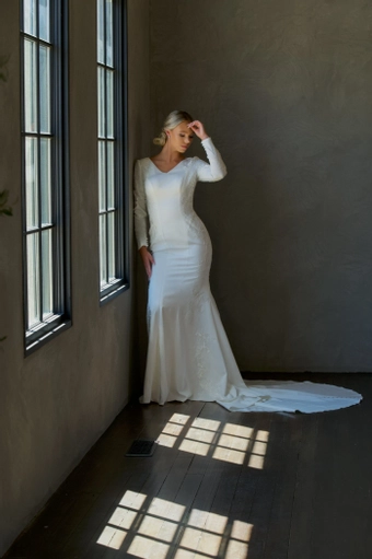 The Modest Bridal Collection by Barbie Style #MBC 7279 #3 frontface vertical thumbnail