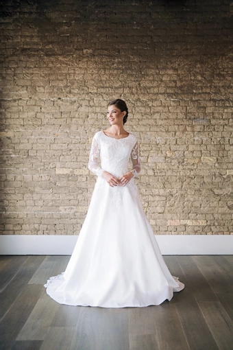 The Modest Bridal Collection by Barbie Style #MBC 7285 #1 frontface vertical thumbnail