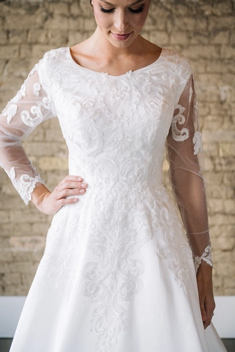 The Modest Bridal Collection by Barbie Style #MBC 7285 #6 frontface vertical cropped thumbnail