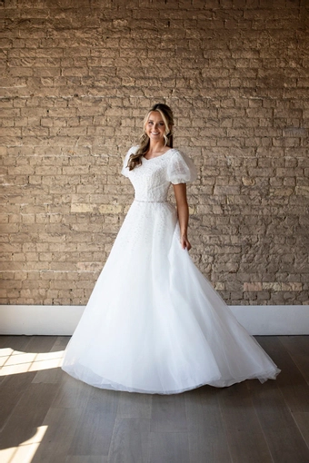 The Modest Bridal Collection by Barbie Style #MBC 7286 #1 frontface vertical thumbnail