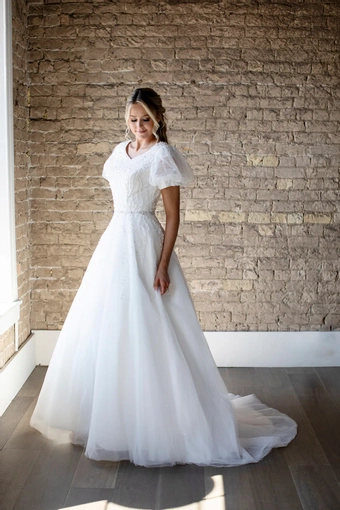 The Modest Bridal Collection by Barbie Style #MBC 7286 #3 frontface vertical thumbnail