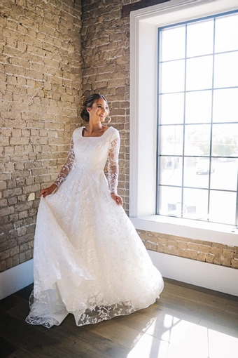 The Modest Bridal Collection by Barbie Style #MBC 7287 #4 frontface vertical thumbnail