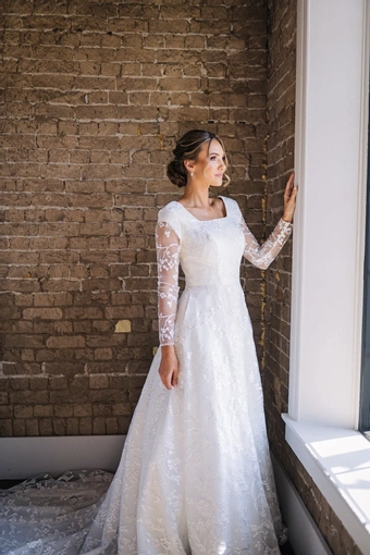 The Modest Bridal Collection by Barbie Style #MBC 7287 #2 frontface vertical thumbnail