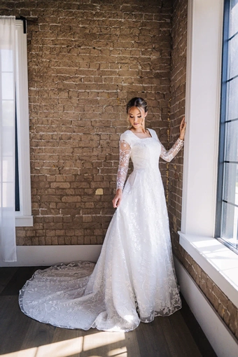 The Modest Bridal Collection by Barbie Style #MBC 7287 #5 frontface vertical thumbnail