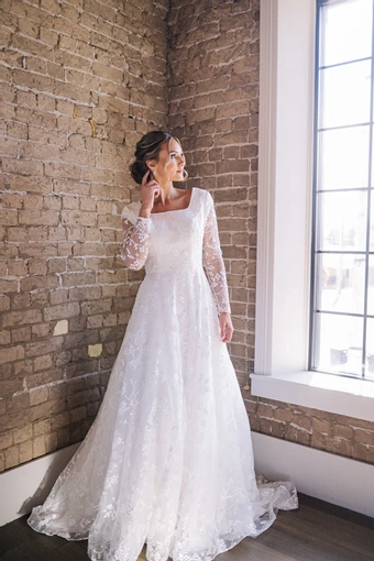 The Modest Bridal Collection by Barbie Style #MBC 7287 #3 frontface vertical thumbnail