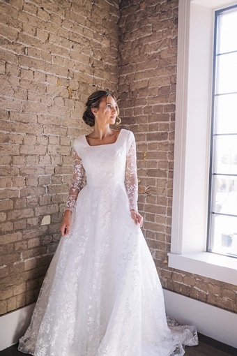 The Modest Bridal Collection by Barbie Style #MBC 7287 #1 frontface vertical thumbnail