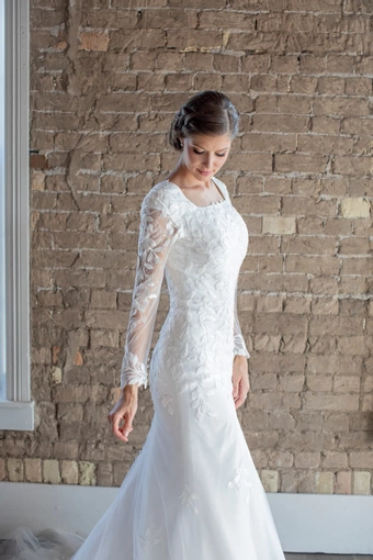 The Modest Bridal Collection by Barbie Style #MBC 7295 #3 frontface vertical cropped thumbnail